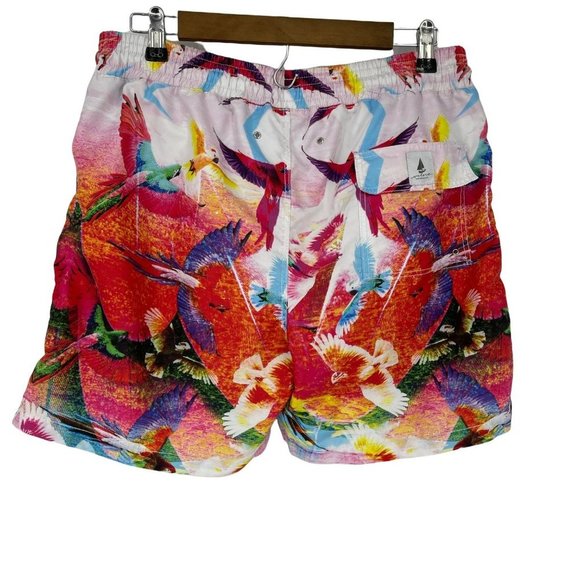 Velero Swimwear Swim Trunks Red Parrots Size XL - Picture 2 of 7